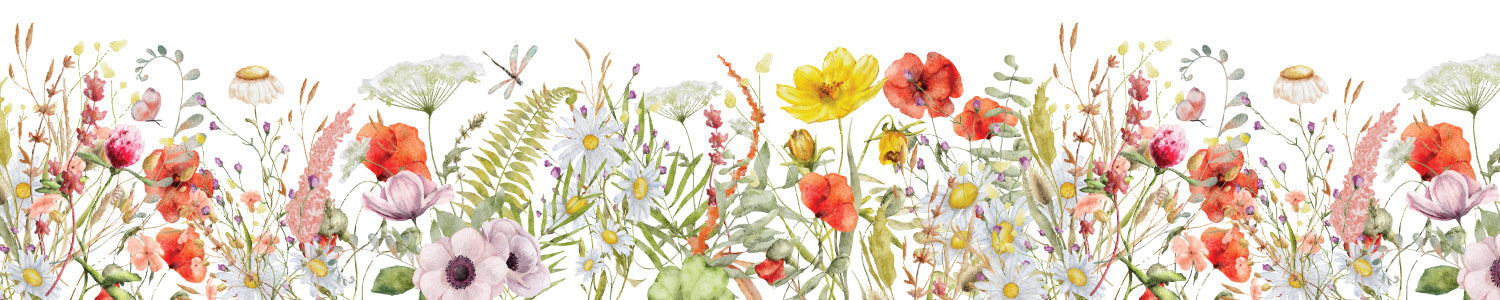 Küchenrückwand Bunte Wildblumen