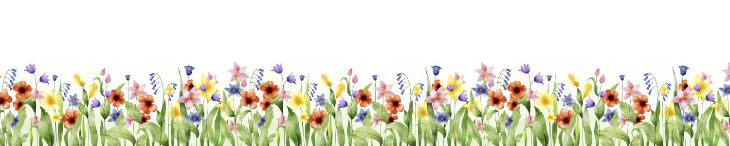 Küchenrückwand Aquarell Blumenwiese