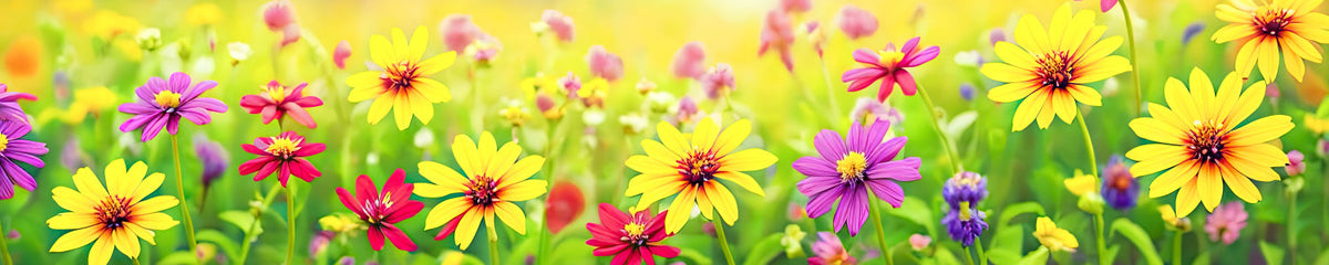 Küchenrückwand Bunte Blumenwiese