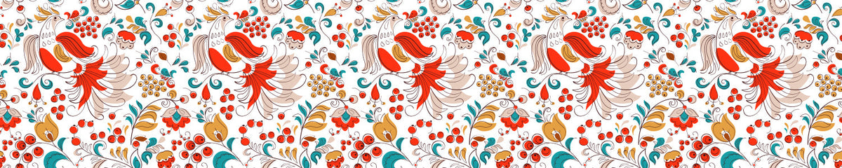 Küchenrückwand Buntes Folklore-Muster