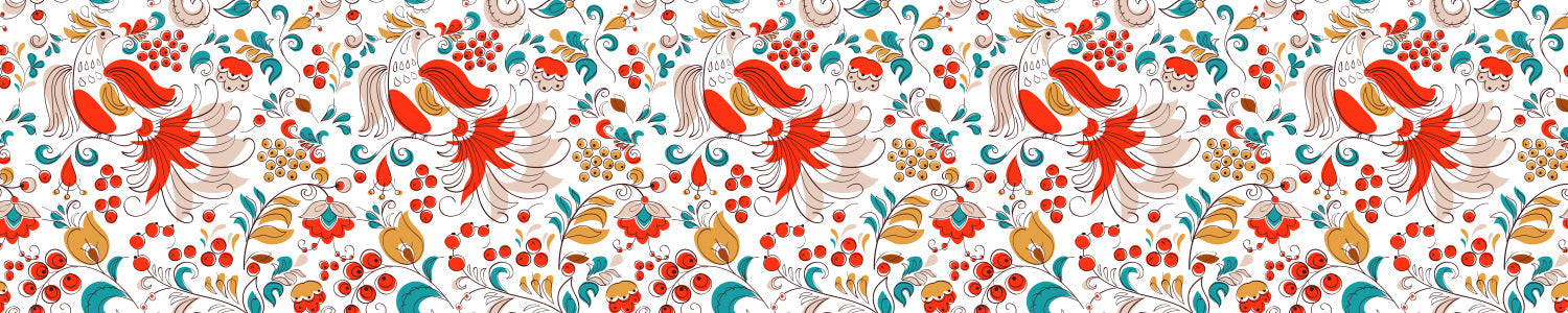 Küchenrückwand Buntes Folklore-Muster