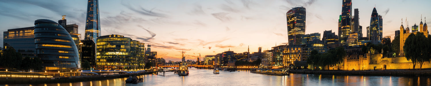 Küchenrückwand Skyline bei Sonnenuntergang