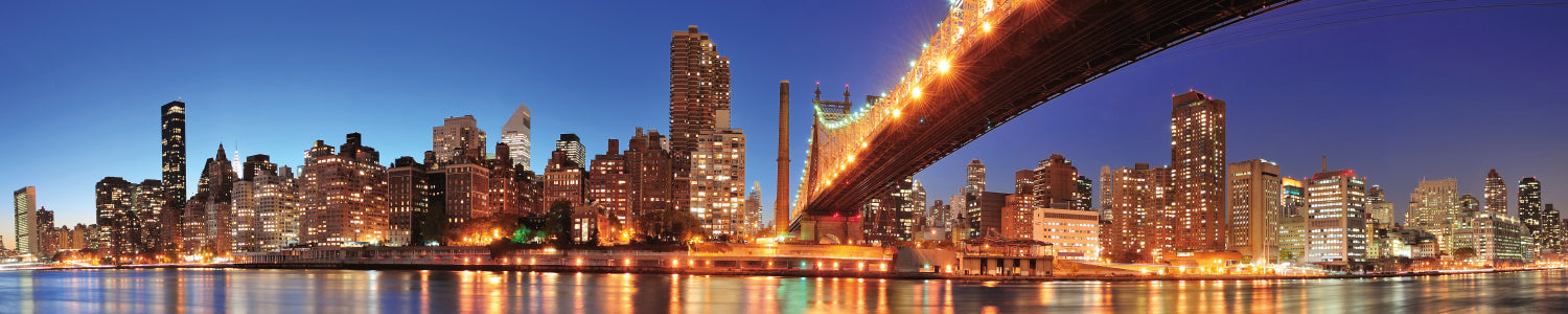 Küchenrückwand Skyline bei Nacht