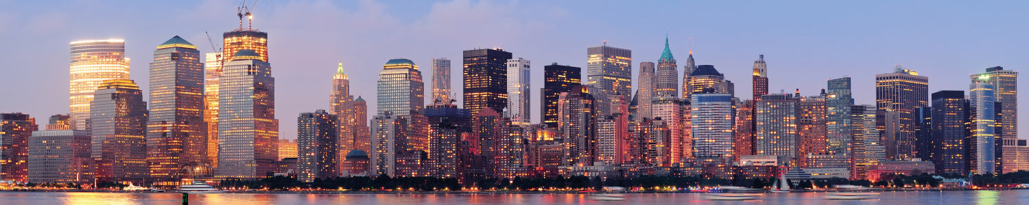 Küchenrückwand Skyline bei Sonnenuntergang