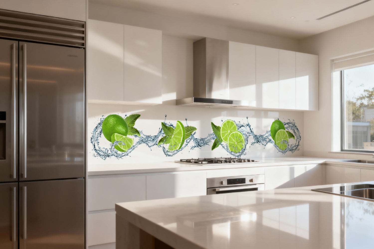 Küchenrückwand Minze & Limette
