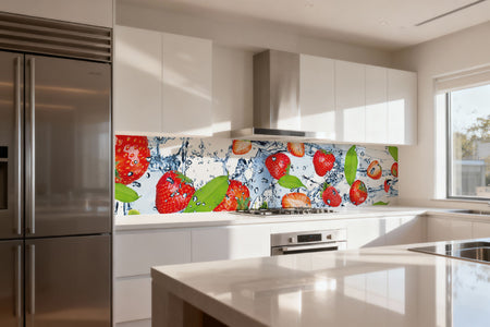 Küchenrückwand Erdbeeren Splash
