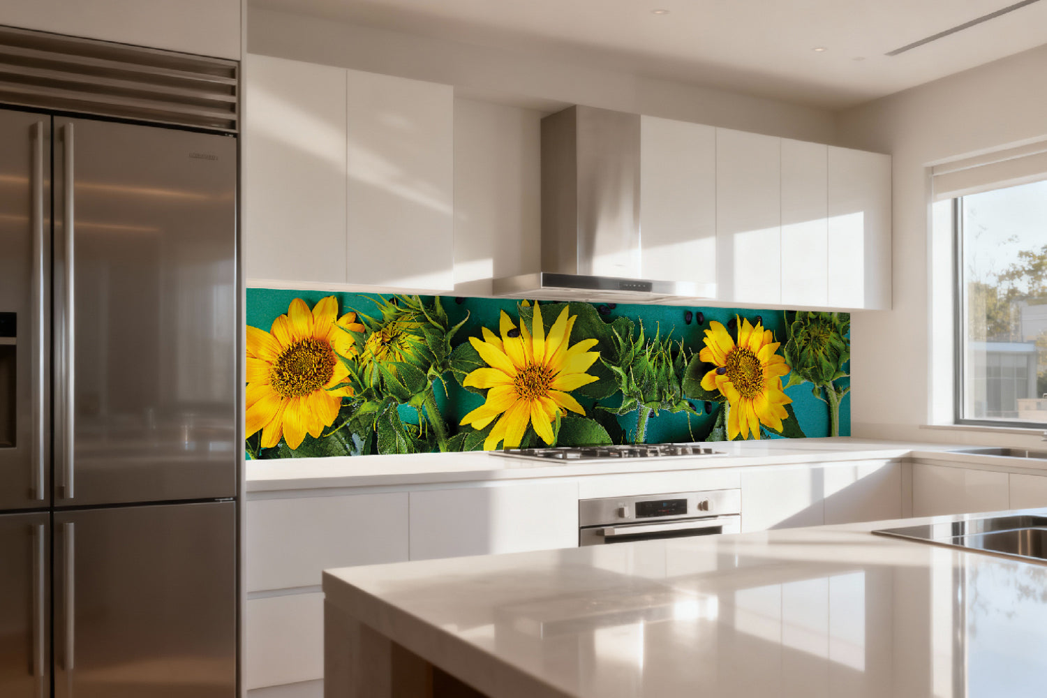 Küchenrückwand Sommerblumen Gelb