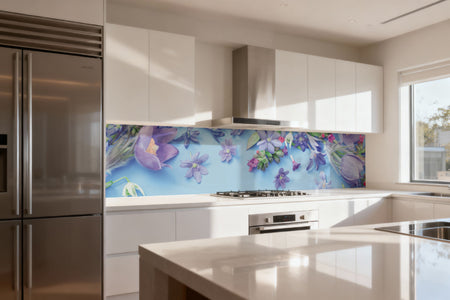 Küchenrückwand Zarte Blüten