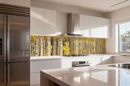 Küchenrückwand Birkenwald