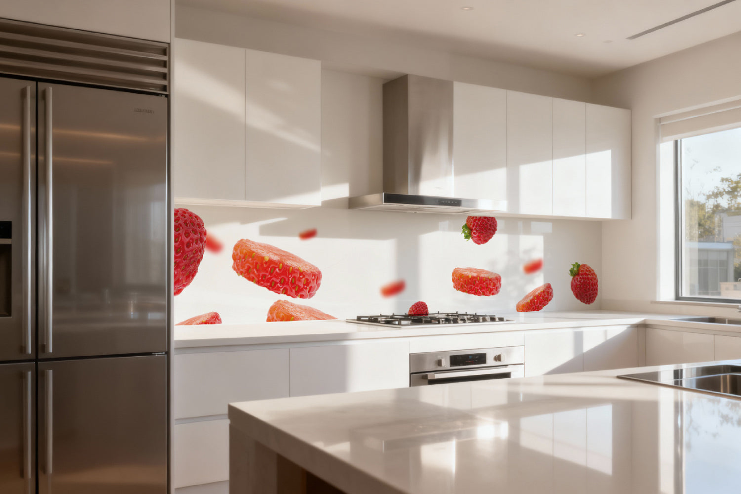 Küchenrückwand Frische Erdbeeren