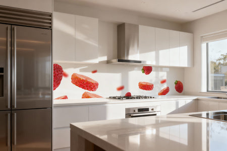 Küchenrückwand Frische Erdbeeren