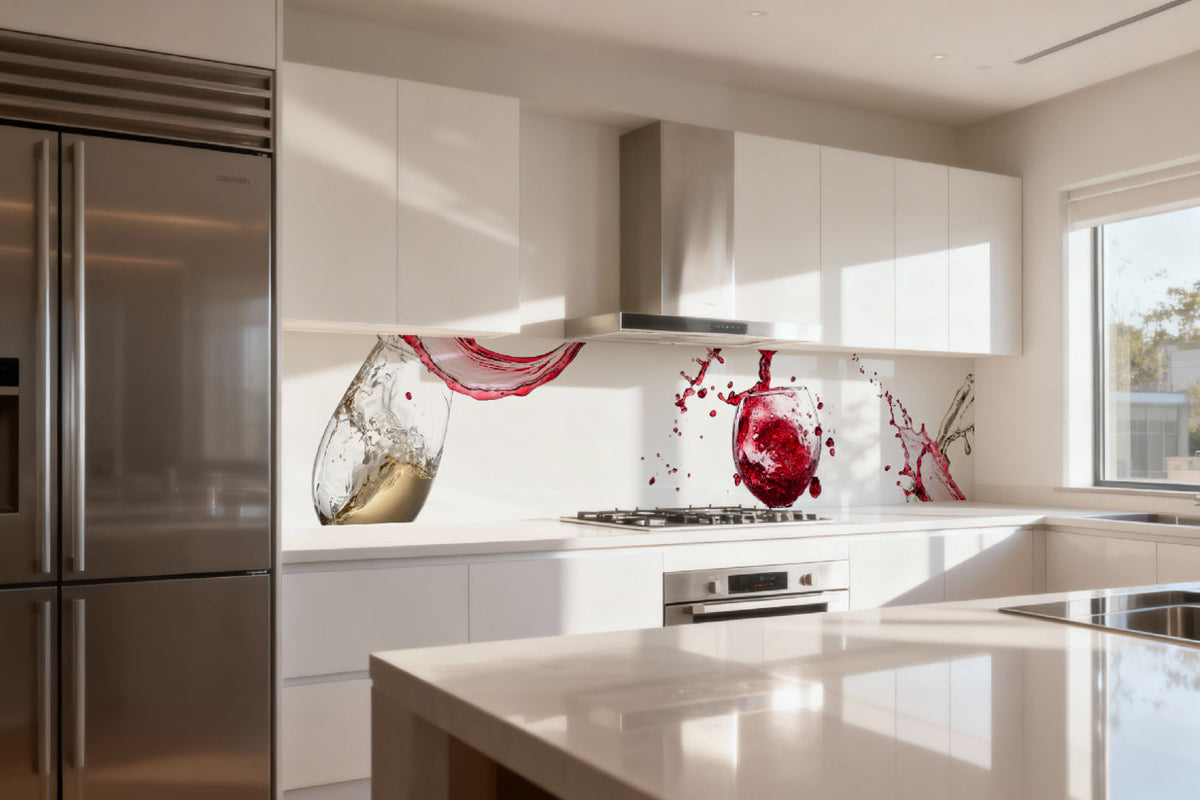 Küchenrückwand Wein Splash