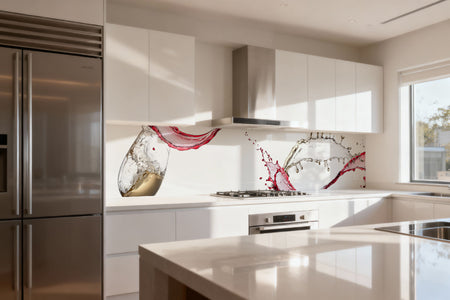 Küchenrückwand Rotwein & Weißwein Splash