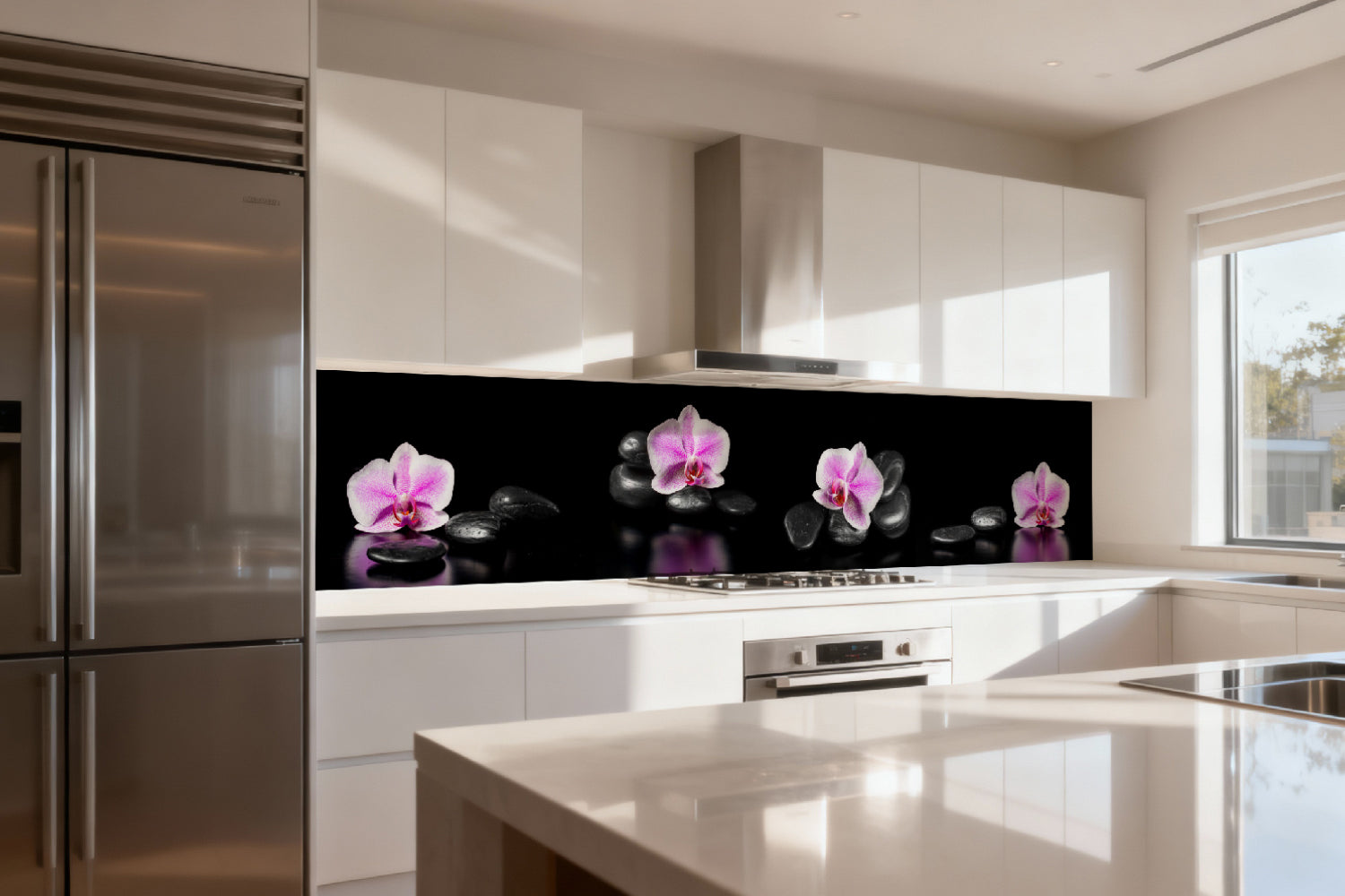Küchenrückwand Zen Orchideen