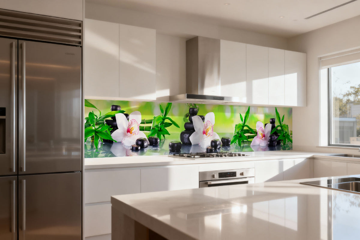 Küchenrückwand Spa Orchideen