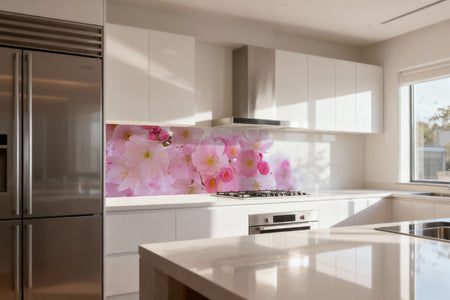 Küchenrückwand Rosa Kirschblüten