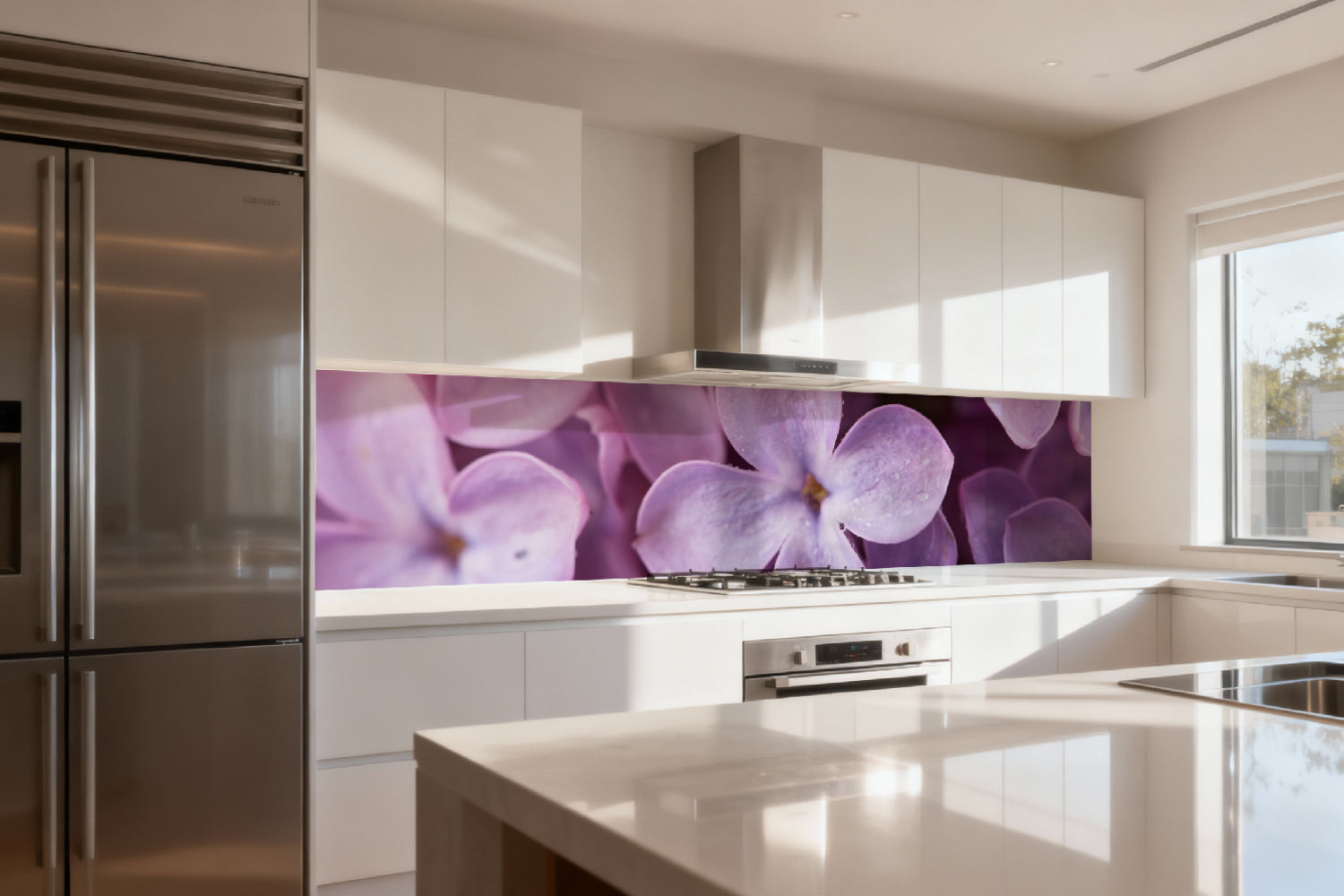 Küchenrückwand Fliederblüte Nahaufnahme
