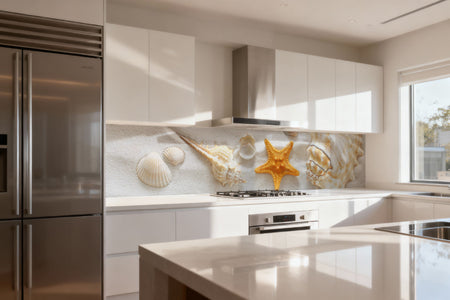 Küchenrückwand Muscheln im Sand