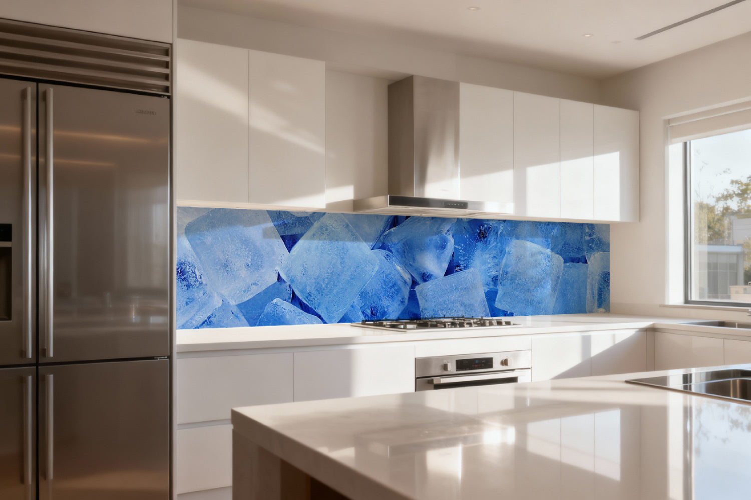 Küchenrückwand Eiswürfel