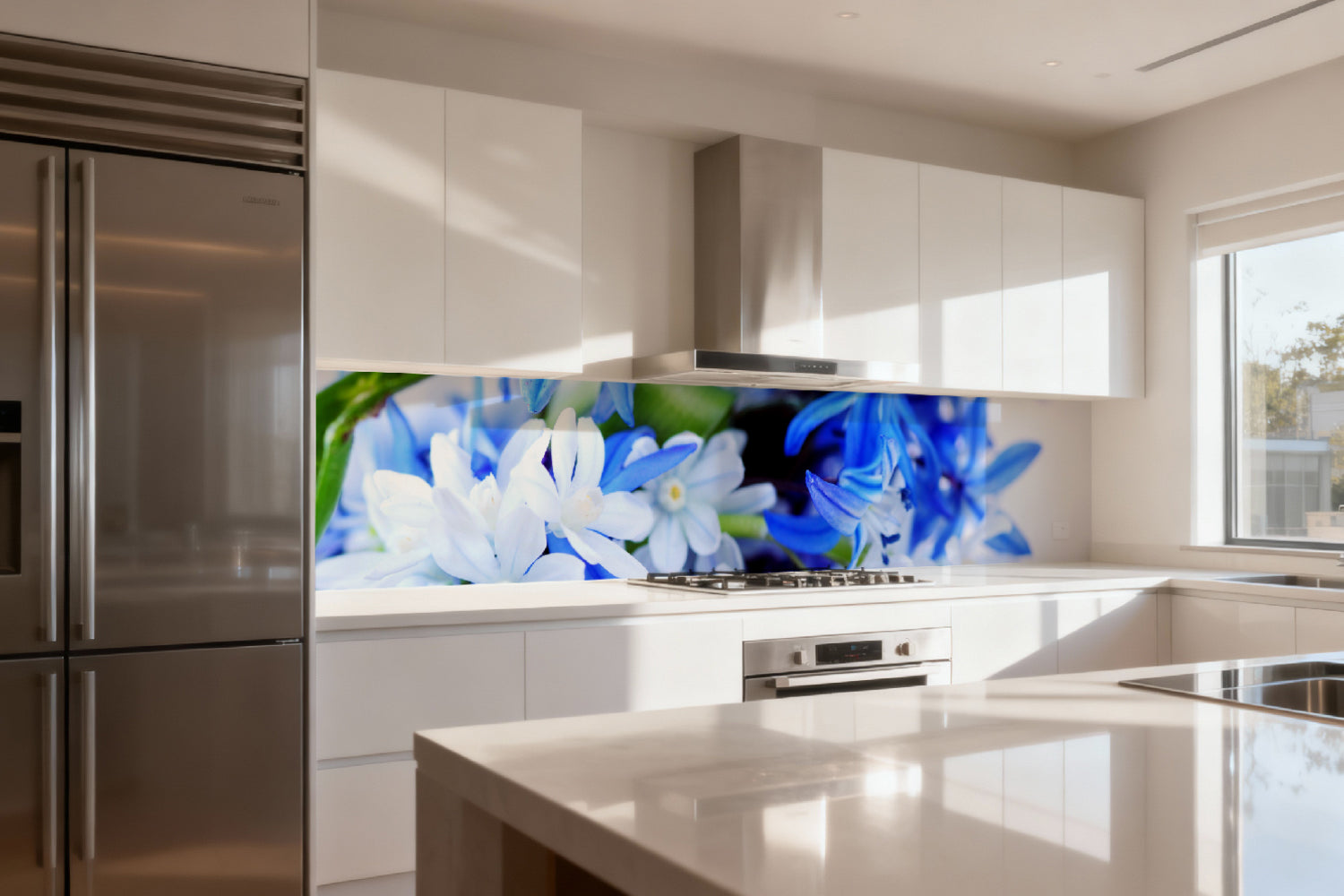Küchenrückwand Blüten