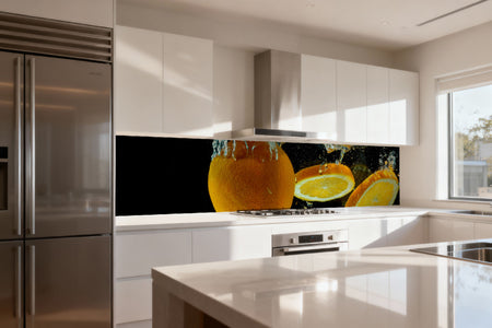 Küchenrückwand Orange Splash