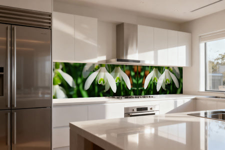 Küchenrückwand Schneeglöckchen