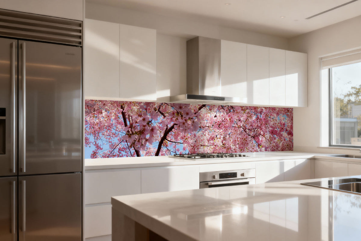 Küchenrückwand Kirschblüte