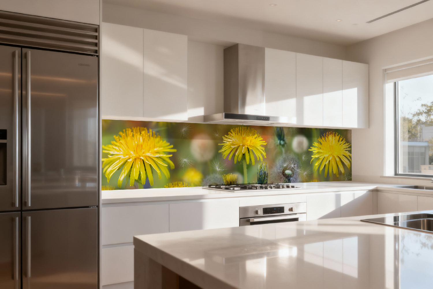 Küchenrückwand Löwenzahn