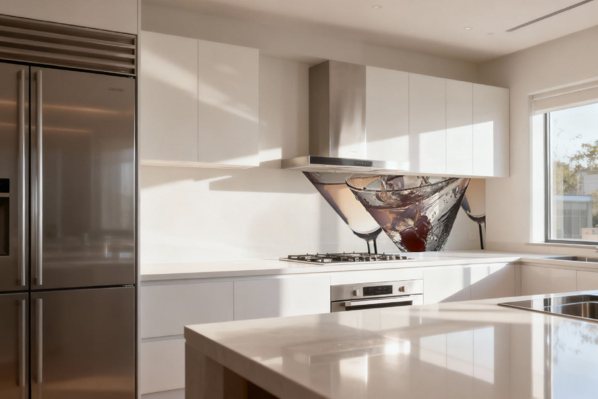 Küchenrückwand mit Cocktailmotiv