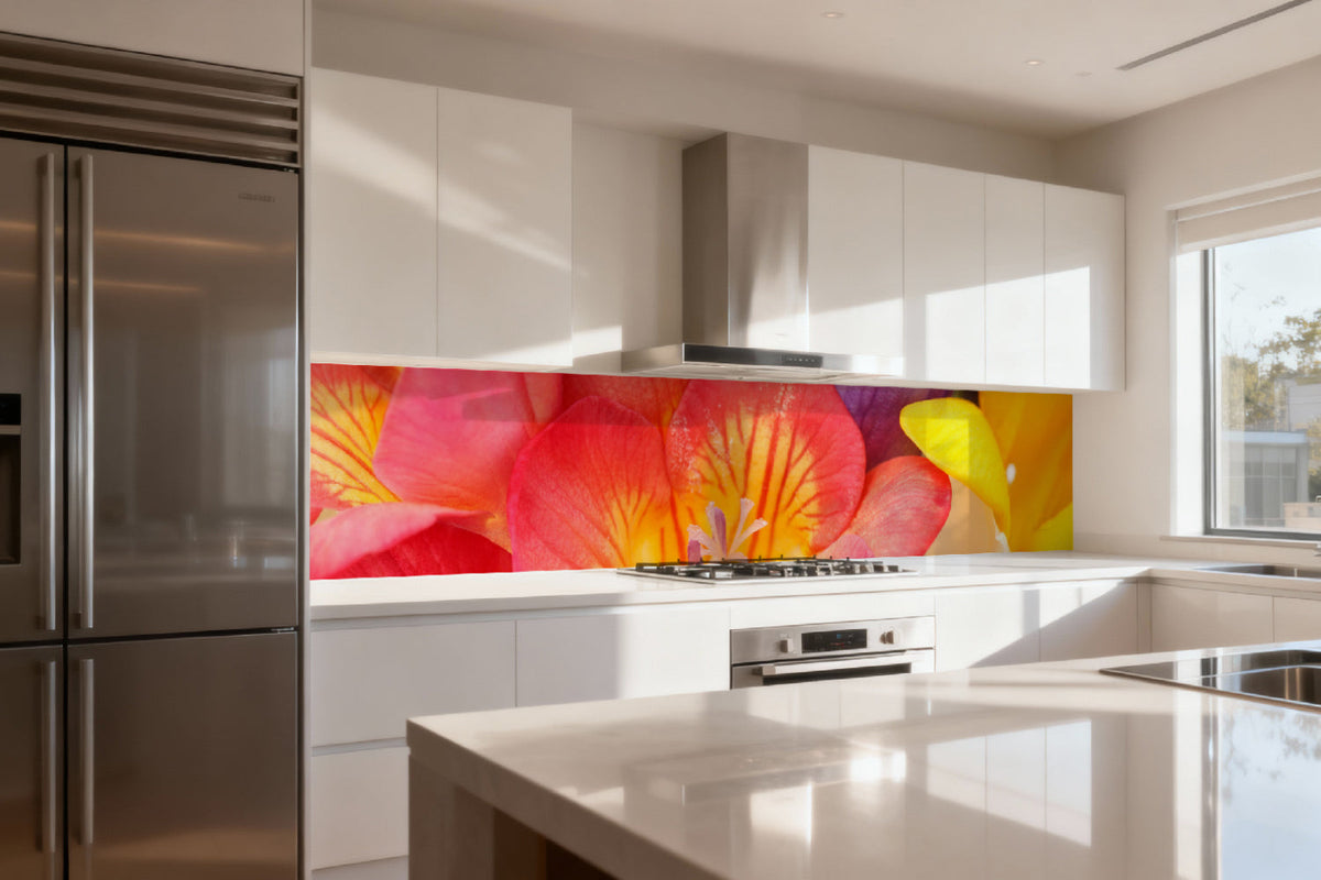 Küchenrückwand Blumen Design