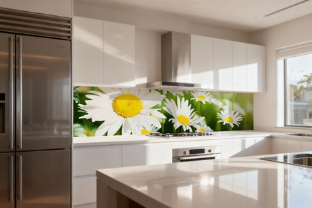 Küchenrückwand Margeritenblüten