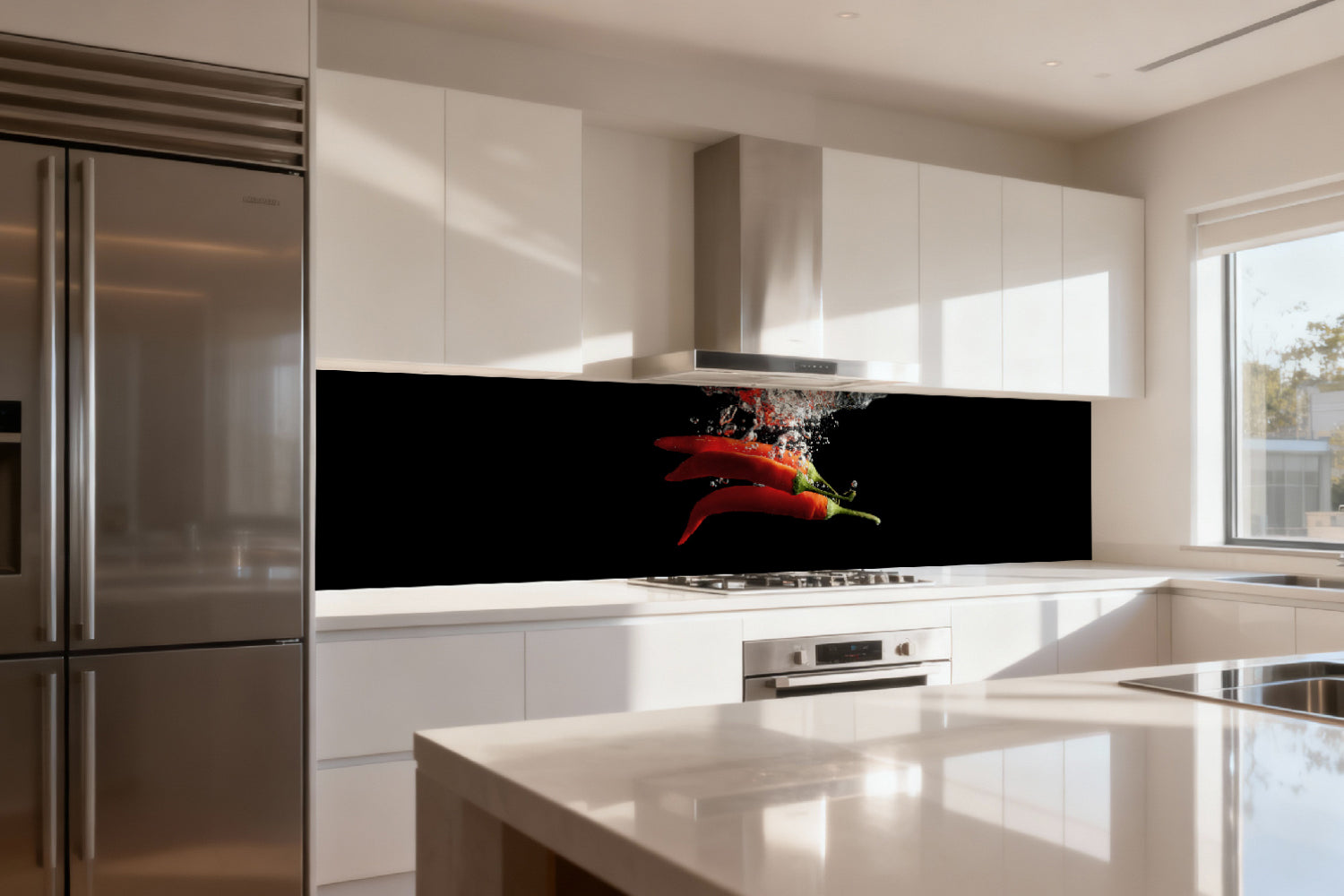 Küchenrückwand Chili Splash