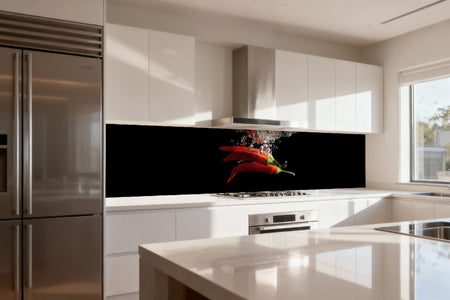 Küchenrückwand Chili Splash