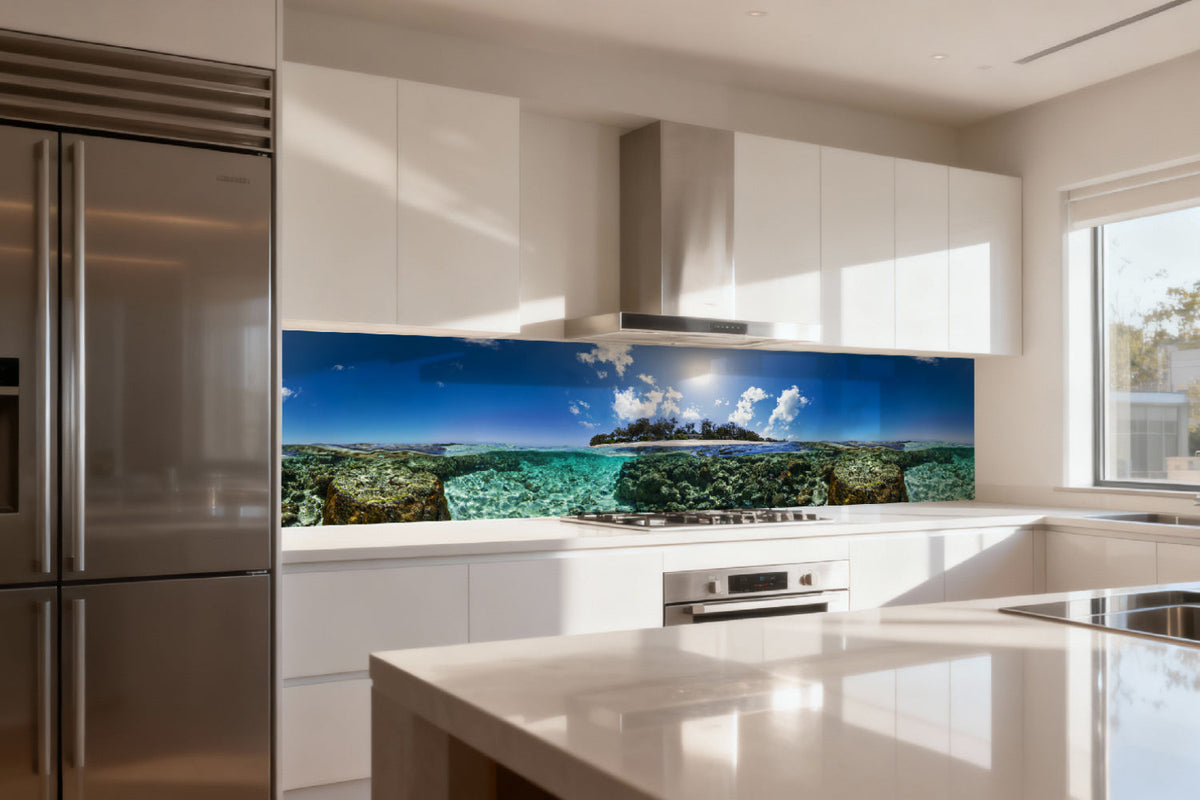 Küchenrückwand Tropeninsel
