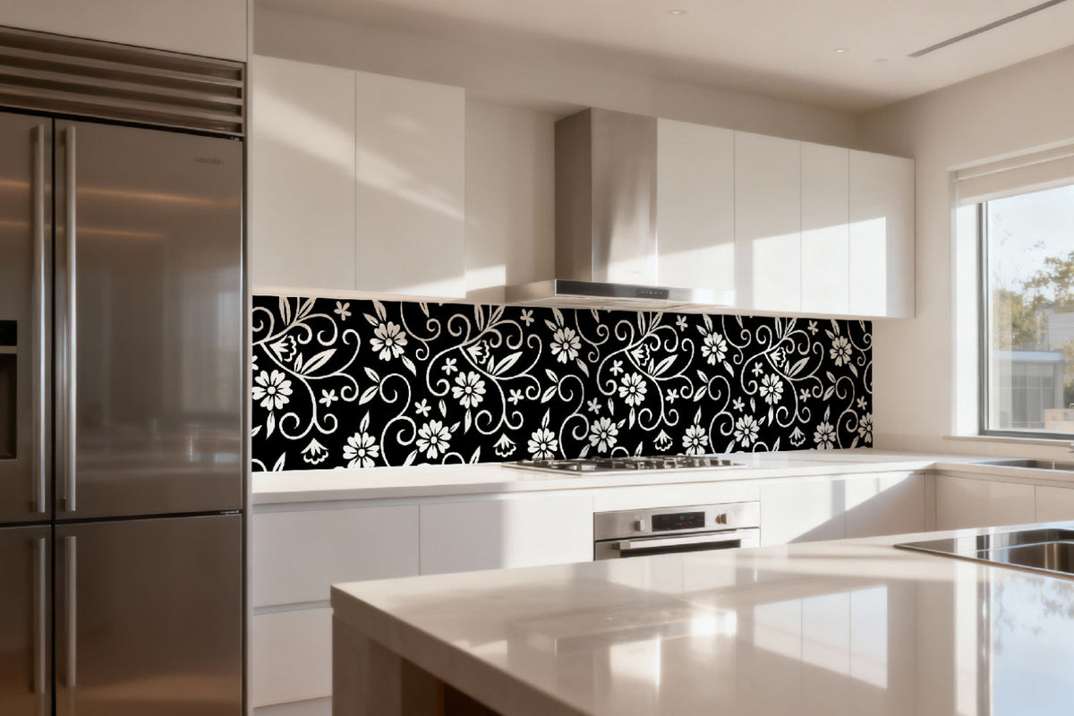 Küchenrückwand Blumenmuster