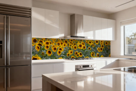 Küchenrückwand Sonnenblumenfeld