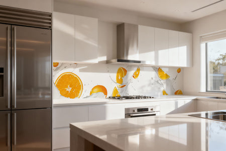 Küchenrückwand Orangen Splash