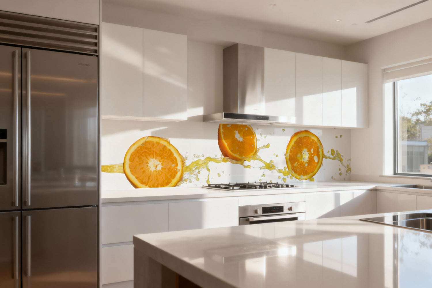 Küchenrückwand Orange Splash