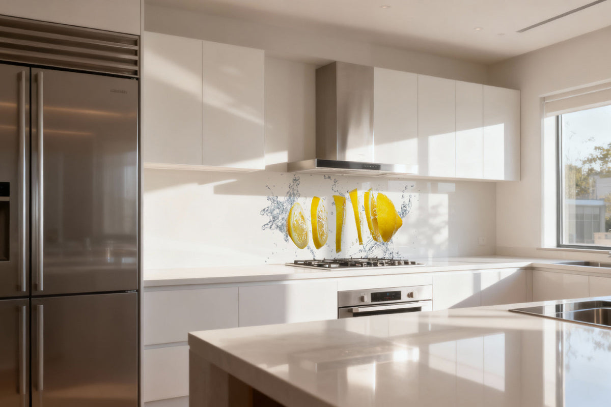 Küchenrückwand Zitrone Splash