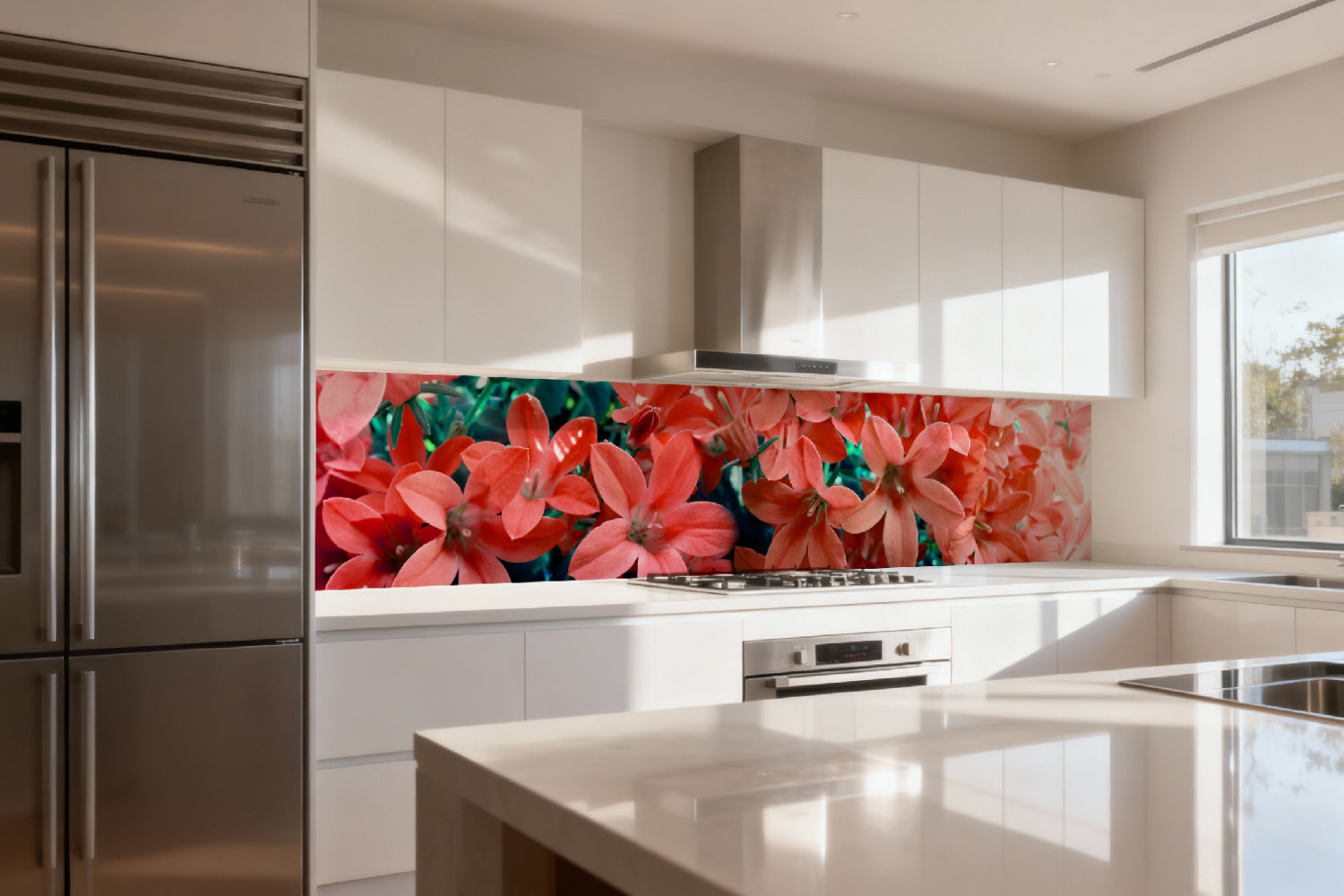 Küchenrückwand Blüten Modern