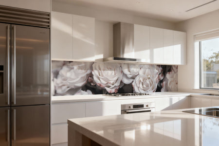 Küchenrückwand Blumenmotiv Romantik