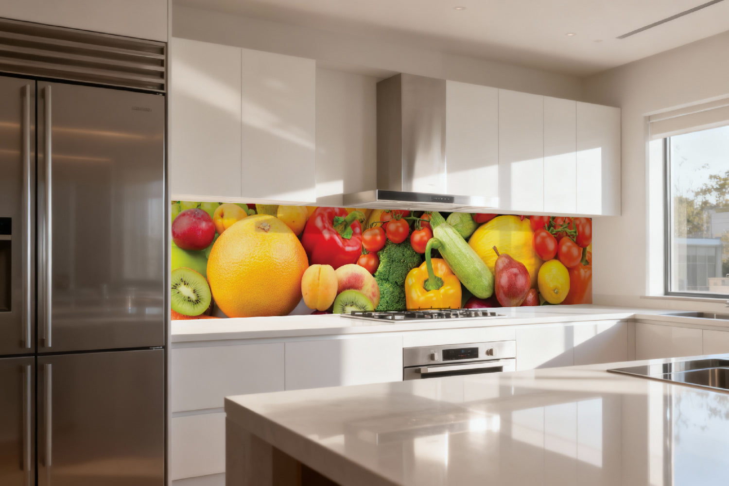 Küchenrückwand Obst und Gemüse Bunt