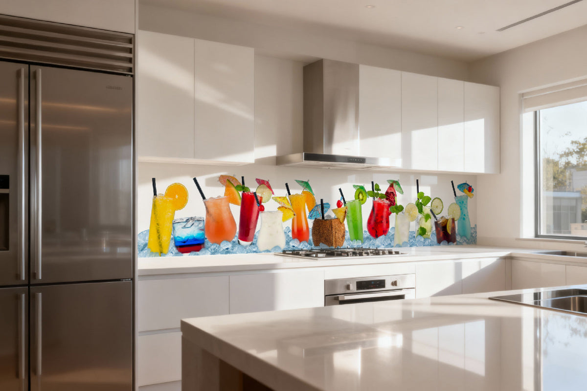 Küchenrückwand Bunte Cocktails