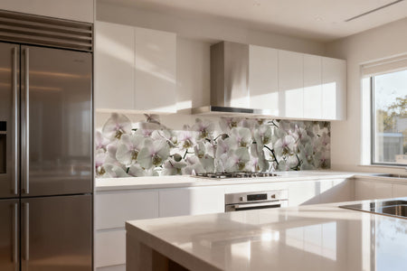 Küchenrückwand Orchideen Blüten