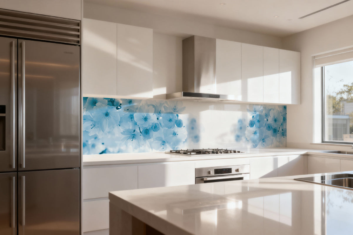 Küchenrückwand Stilvolle Blütenoptik