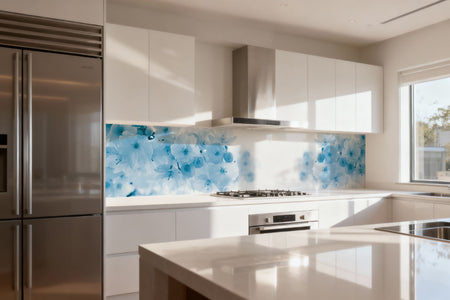 Küchenrückwand Stilvolle Blütenoptik