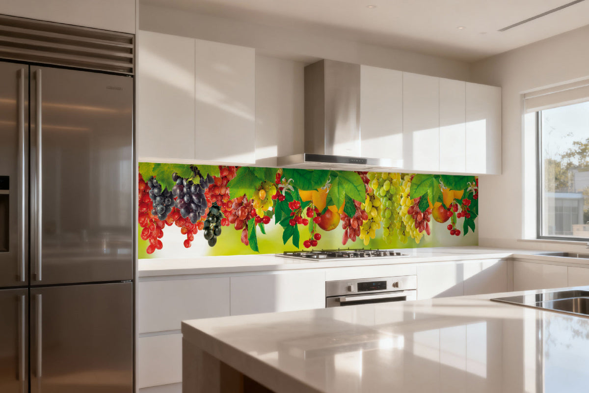 Küchenrückwand Früchte & Trauben Bunt
