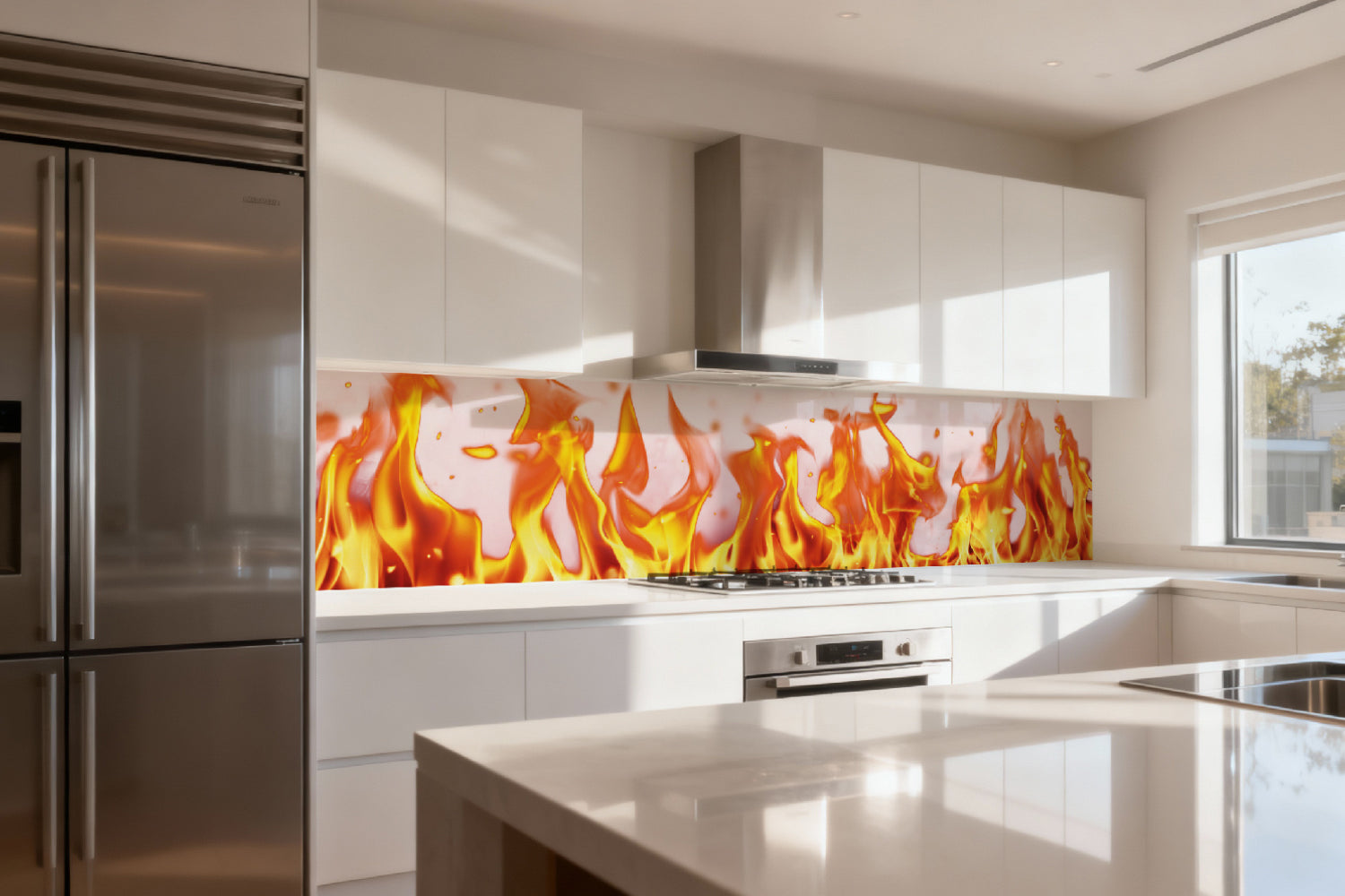 Küchenrückwand Feuer & Flammen