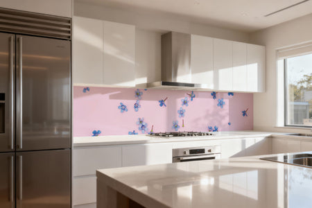 Küchenrückwand Romantisches Blumenmotiv