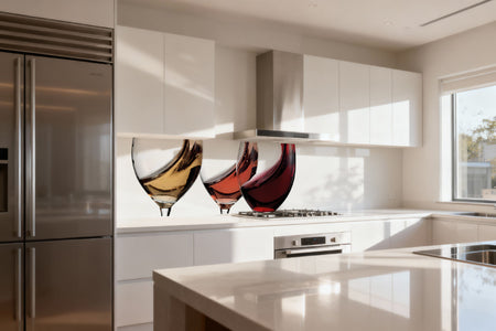 Küchenrückwand Weingläser